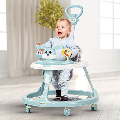 baybee Musical 3-in-1 Walker With Parent Rod(Blue)