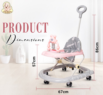 Panda Creation Musical Activity Walker With Parent Rod(Pink)