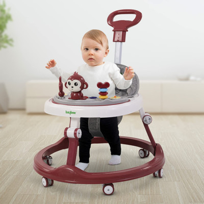 baybee Musical Activity Walker With Parent Rod(Red)