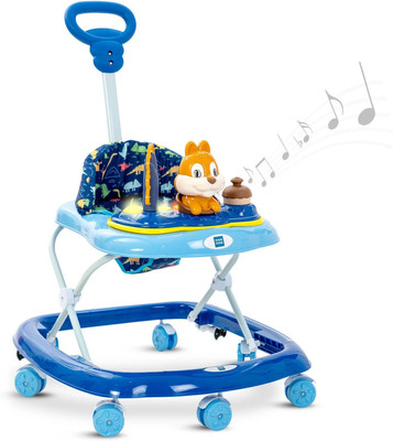 MeeMee Musical Activity Walker With Parent Rod(Blue)