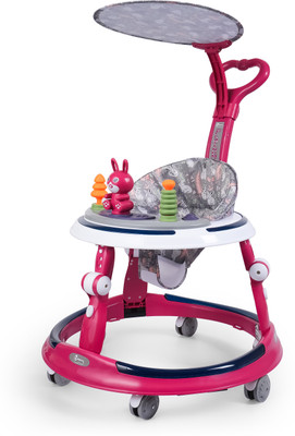 JoyRide Musical 3-in-1 Walker With Parent Rod(Red)