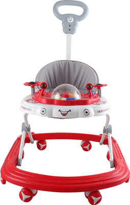 JoyRide Musical Activity Walker With Parent Rod(Red)