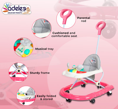 Panda Creation Musical Activity Walker(White, Pink)