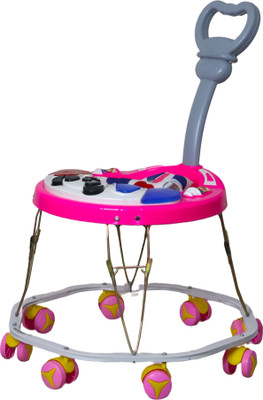 EVOHOUSE Musical Activity Walker With Parent Rod(Pink)
