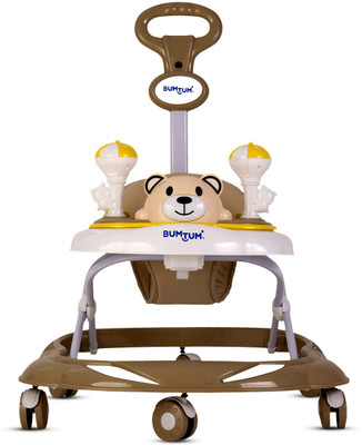 BUMTUM Musical Activity Walker With Parent Rod(Brown)