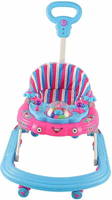 JoyRide Musical Activity Walker With Parent Rod(Blue)