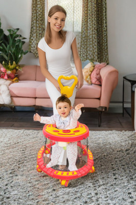 Santoz Musical Activity Walker With Parent Rod(Red)