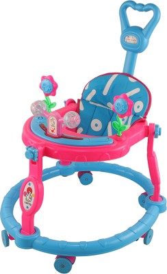 JoyRide Musical Activity Walker With Parent Rod(Blue, Pink)