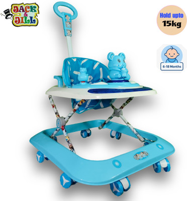 Jack & Jill Musical 2-in-1 Walker With Parent Rod(Blue)
