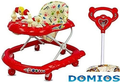 Domios Musical 3-in-1 Walker With Parent Rod(Red)