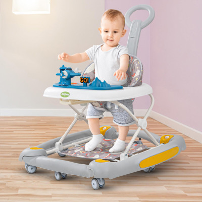baybee Musical Activity Walker With Parent Rod(Grey)