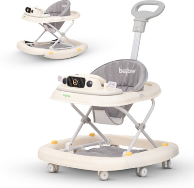baybee Musical 2-in-1 Walker With Parent Rod(White)