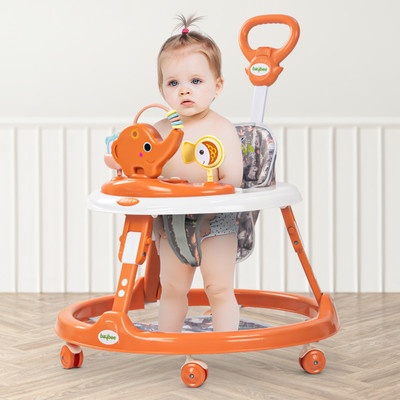 baybee Musical 3-in-1 Walker With Parent Rod(Orange)