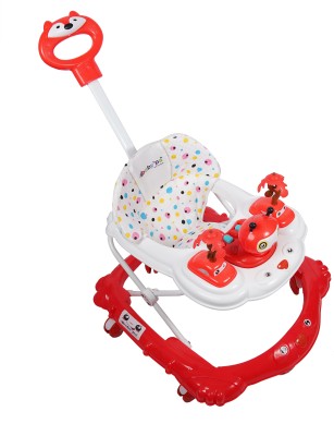 baby'pa Musical Activity Walker With Parent Rod(Red)