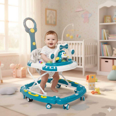 inzee Musical Walker & Rocker With Parent Rod(Green)