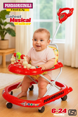 Pandaoriginals Musical Activity Walker(Red)