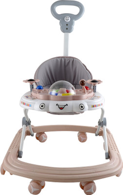 JoyRide Musical Activity Walker With Parent Rod(Brown)