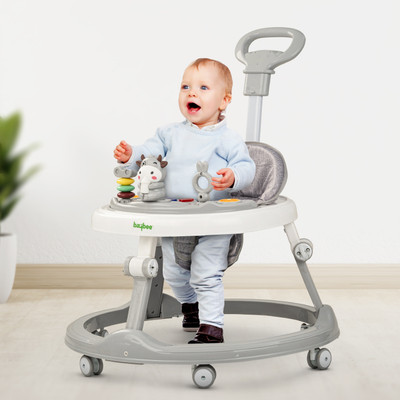baybee Musical Activity Walker With Parent Rod(Grey)