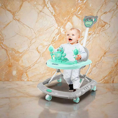 Inquisitive Musical Activity Walker With Parent Rod(Green)