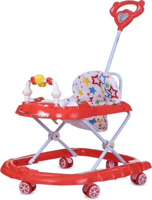 Maanit Musical 2-in-1 Walker With Parent Rod(Red)