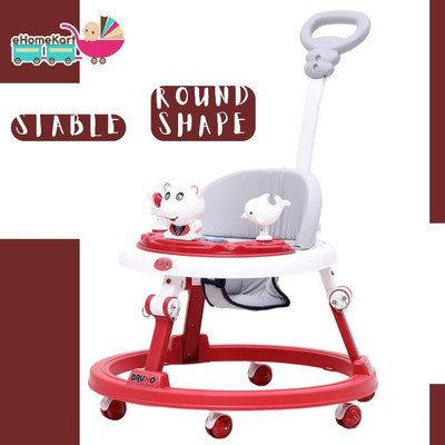 Fun Ride Musical Activity Walker With Parent Rod(Maroon)