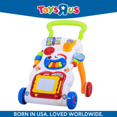 Toys R Us Fastlane Musical Activity Walker With Parent Rod(White)