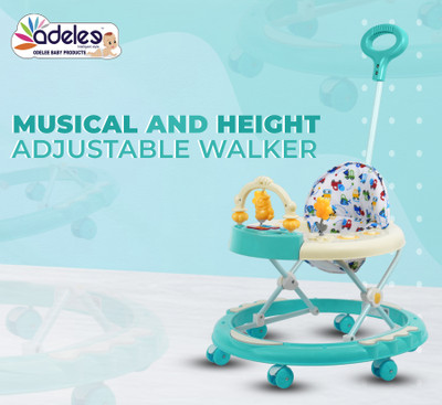 ODELEE Musical Activity Walker(Beige, Green)