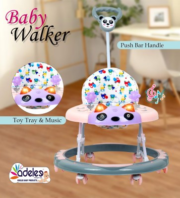 Panda Creation Musical Activity Walker(Grey, Pink)