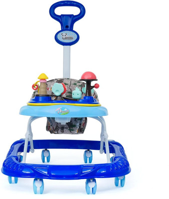 JoyRide Musical Activity Walker With Parent Rod(Blue)
