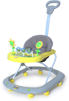 Fun Ride Musical 2-in-1 Walker With Parent Rod(Yellow)