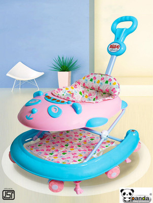 PANDA BABY PRODUCTS Musical Activity Walker With Parent Rod(Pink)