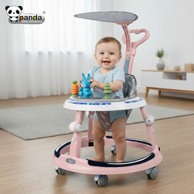 PANDA BABY PRODUCTS Musical Activity Walker With Parent Rod(Pink)