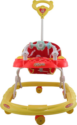 SMILEYTOYS Musical 2-in-1 Walker With Parent Rod(Red)