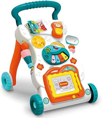 Zinnia Musical Activity Walker With Parent Rod(Multicolor)