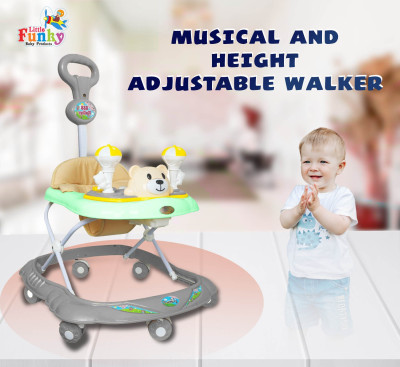 Little Funky Musical Activity Walker With Parent Rod(Green)