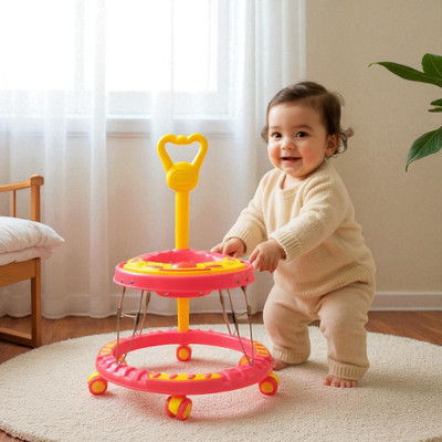 Kidons Musical Activity Walker With Parent Rod(Red)