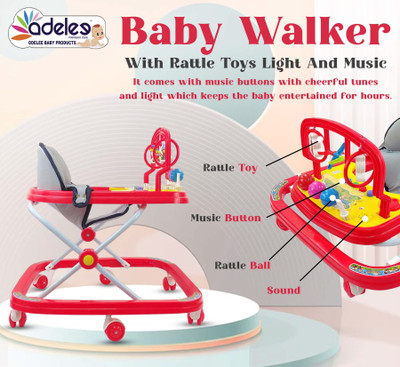 ODELEE Musical Activity Walker(Red)