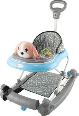Toyzoy Musical Walker & Rocker With Parent Rod(Blue)