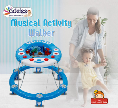 ODELEE Musical Activity Walker(White, Multicolor)
