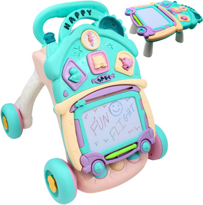 jvm Musical 2-in-1 Walker With Parent Rod(Multicolor)