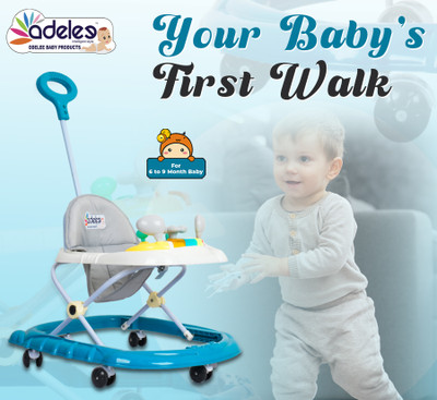 ODELEE Musical Activity Walker With Parent Rod(Multicolor)