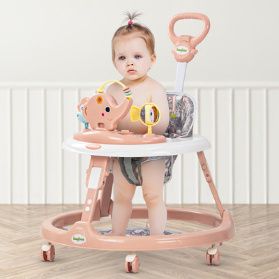 baybee Musical 3-in-1 Walker With Parent Rod(Pink)