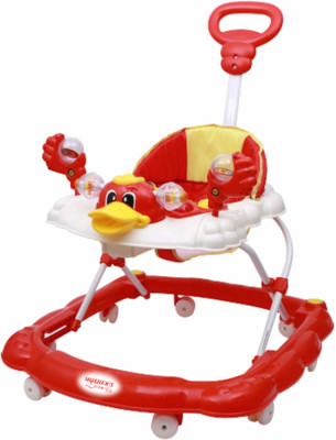 Mother's Love Musical 2-in-1 Walker With Parent Rod(Red)