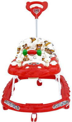 Domios Musical Activity Walker With Parent Rod(Red)