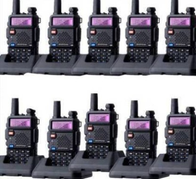 PICSTAR (10 Pcs) UV-5R Dual Band VHF/UHF136-174 MHz & 400-520 MHz WT184 Walkie Talkie(Black)