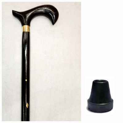 Sanvi Creation Mart Traditional Black Color Wooden Walking Stick 36 Inches pack 1 Walking Stick