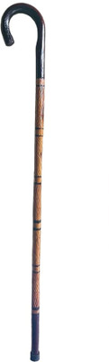 Sanvi Creation Mart Wooden Walking Stick Traditional Design for Men/Women/Old People U Type Handle Walking Stick
