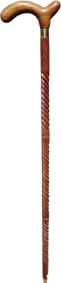 RanaCreation Wooden walking stick in 3fold rassa with round handle Walking Stick