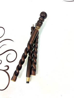 RanaCreation Wooden walking stick in rassa 3fold wooden lattu for men and women .... Walking Stick