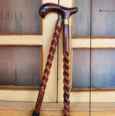 RanaCreation Morning wooden walking stick in 2 fold full rassa Walking Stick